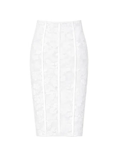 Fleur Du Mal Le Stretch Bleistift-midirock Aus Spitze In White