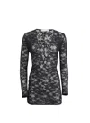 Fleur Du Mal Le Stretch Lace Mini Dress In Black