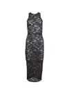 Fleur Du Mal Le Stretch Lace Racer Tank Dress In Black