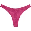 Fleur Du Mal Stretch Lace Thong In Big Spender