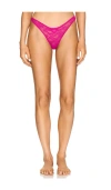 Fleur Du Mal Le Stretch Lace Thong In Big Spender