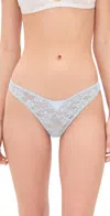 Fleur Du Mal Le Stretch Lace Thong Forget Me Not