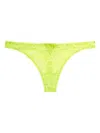 Fleur Du Mal Le Stretch Lace Thong In Green