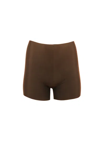 Fleur Du Mal Le Stretch Micro Bike Short In Cocoa
