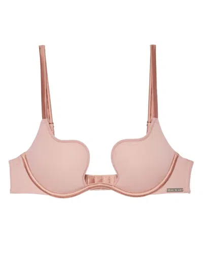 Fleur Du Mal Le Stretch Micro Bra In Tan