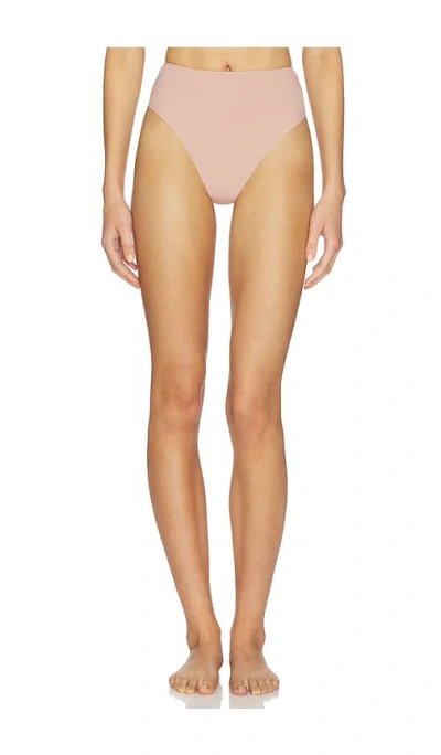 Fleur Du Mal Le Stretch Micro Multi Fit High Waist Brief In Pink
