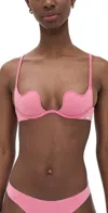Fleur Du Mal Le Stretch Micro Seduce U-plunge Bra Pink Cadillac