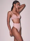 Fleur Du Mal Le Stretch Micro Shaping Thong In Tan