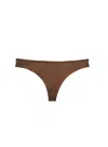 Fleur Du Mal Le Stretch Micro Thong In Cocoa