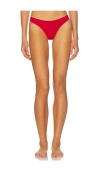 Fleur Du Mal Le Stretch Micro Thong In Red