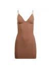 Shop Fleur Du Mal Le Stretch Micro Triangle Slip In Caramel