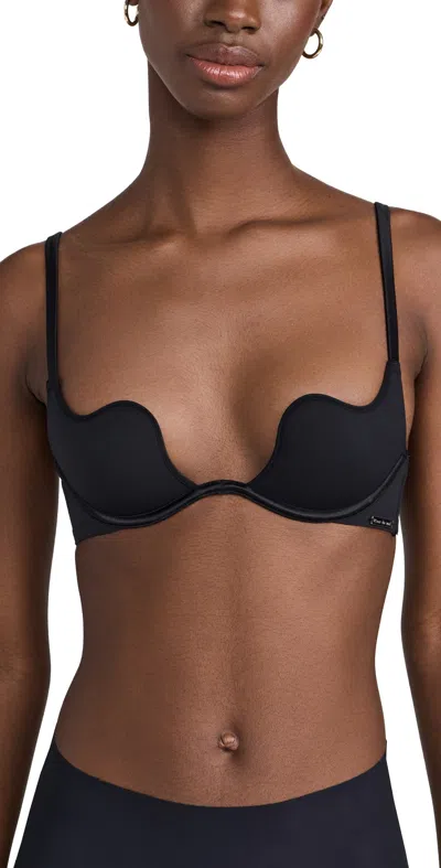 Fleur Du Mal Le Stretch Micro U-plunge Bra In Black