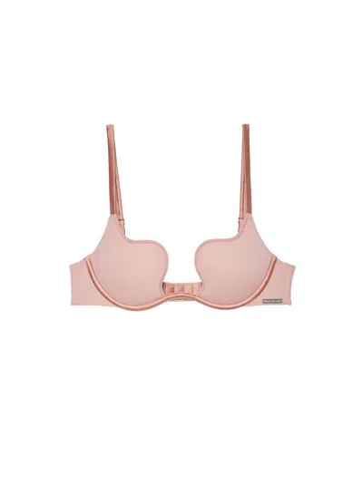 Fleur Du Mal Le Stretch Micro U-plunge Bra In Tan