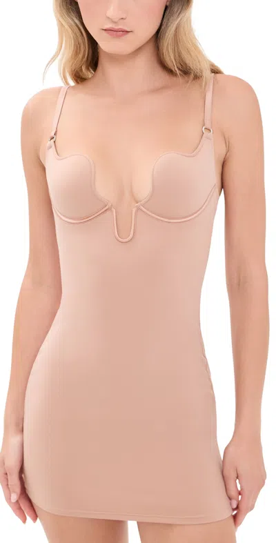 Fleur Du Mal Le Stretch Micro U-plunge Mini Slip Tan
