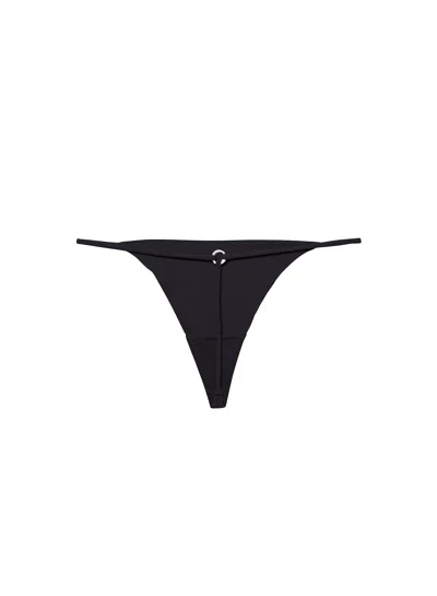 Fleur Du Mal Le Stretch Micro V-string In Black