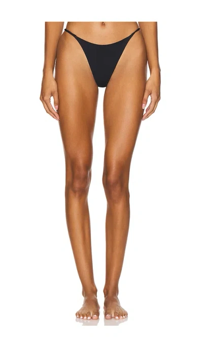 Fleur Du Mal Le Stretch Multifit Micro G-string In Black