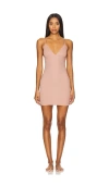 Fleur Du Mal Le Stretch Multifit Micro Triangle Slip In Tan