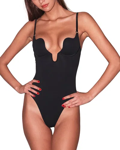 Fleur Du Mal Le Stretch U Plunge Bodysuit