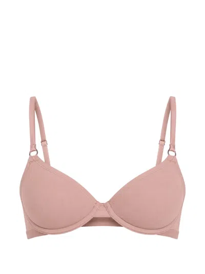 Fleur Du Mal Le Stretch Unlined Balconette Bra In Pink