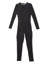 Fleur Du Mal Flocked Leopard Catsuit In Black