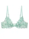 Fleur Du Mal Lily Underwire-cup Bra In Green