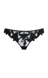 Fleur Du Mal Lily Hipster Thong In Black