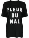 Fleur Du Mal Logo-embroidered Jersey T-shirt In Black