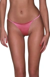 Fleur Du Mal Luxe V String In Pink Cadillac