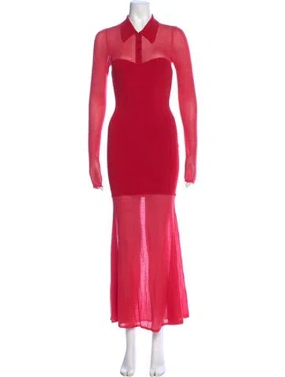 Pre-owned Fleur Du Mal Long Dress In Pink