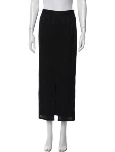 Pre-owned Fleur Du Mal Long Skirt In Black