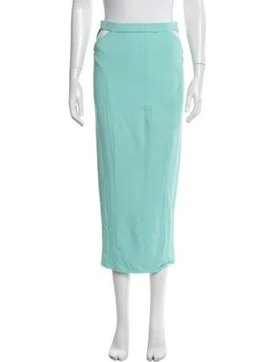 Pre-owned Fleur Du Mal Long Skirt In Blue