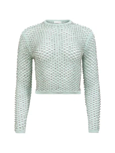 Fleur Du Mal Spotlight Long Sleeve Top In Green