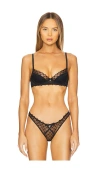 Fleur Du Mal Charlotte Floral-lace Triangle Bra In Black