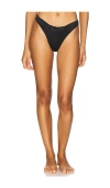 Fleur Du Mal Luxe Crotchless Thong In Black
