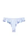 Fleur Du Mal Luxe Flutter Briefs In Blue