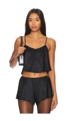 Fleur Du Mal Luxe Flutter Cami In Black
