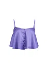 Fleur Du Mal Luxe Flutter Cami In Periwinkle