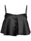 Fleur Du Mal Luxe Flutter Camisole In Black