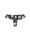 Fleur Du Mal Luxe Flutter Panty In Dripping Flowers