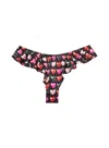Fleur Du Mal Luxe Flutter Panty In Heartbreaker Print In Heartbreaker Print