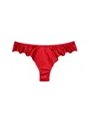 Fleur Du Mal Luxe Flutter Panty In Rouge