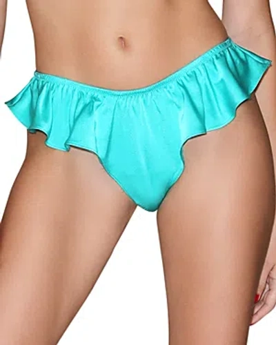 Fleur Du Mal Luxe Flutter Panty In Sea Glass