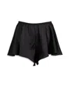 Fleur Du Mal Luxe Flutter Shorts In Black