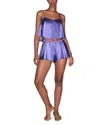 Fleur Du Mal Luxe Flutter Shorts In Perwinkle