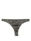Fleur Du Mal Luxe Brushed-finish Thong In Grey