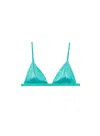 Fleur Du Mal Luxe Triangle-cup Bra In Sea Glass
