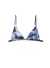 Fleur Du Mal Luxe Triangle Bra In Tokyo Rose