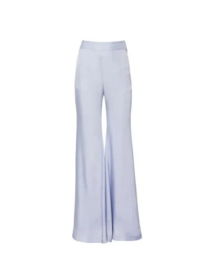 Fleur Du Mal Luxe Twill Flare Pant In Ice Queen