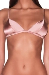 Fleur Du Mal Women's Stretch Triangle Bra In Tan