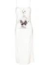 Fleur Du Mal Marilyn Sleeveless Midi Dress In Weiss